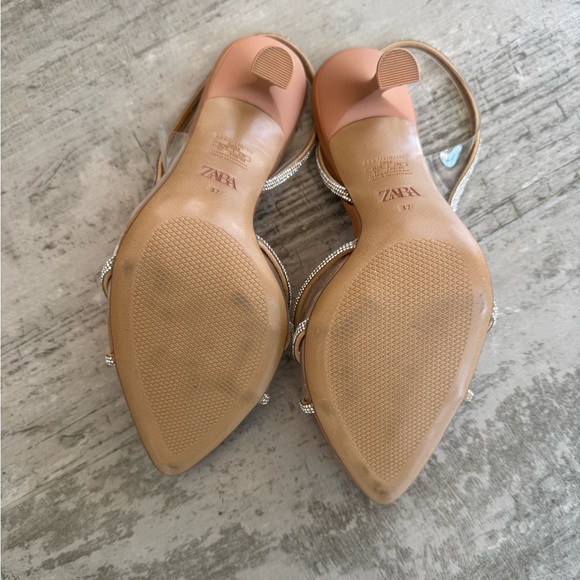 ZARA - (NWOT) WOMEN’S RHINESTONE HEEL - SIZE 7 - Picture 9 of 12